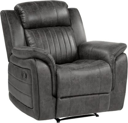 Brownish Gray Microfiber Recliner Set Sofa, Loveseat, Chair - Loft&Timber