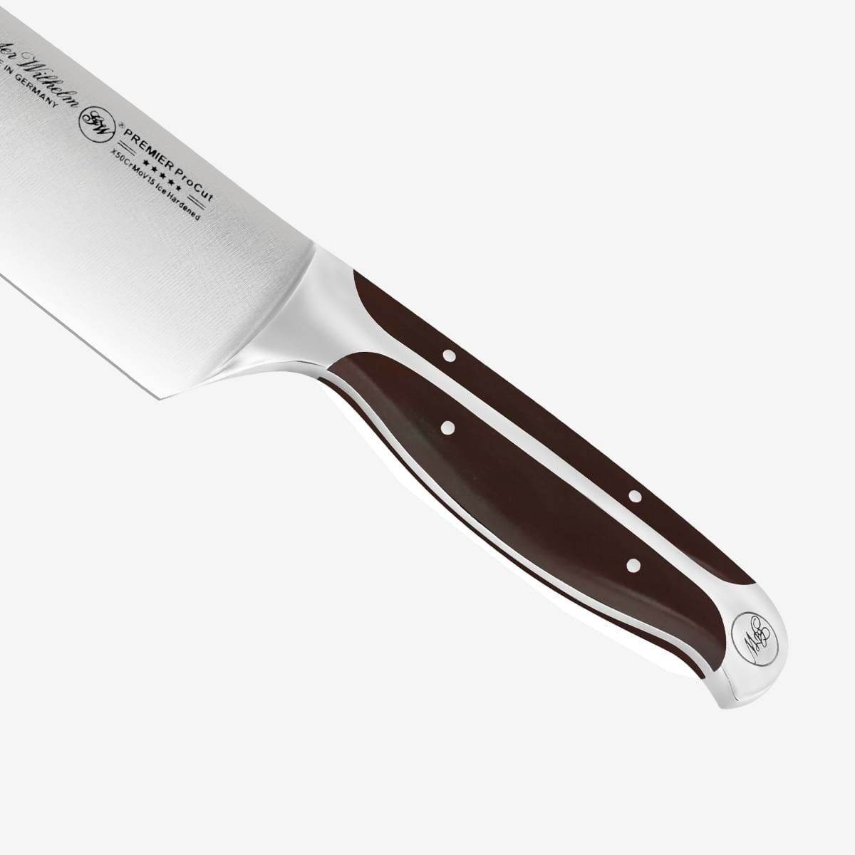 Gunter Wilhelm Premier Chef Knife, 8 Inch | Dark Brown ABS Handle SKU: 30-308-0108 - Loft&Timber