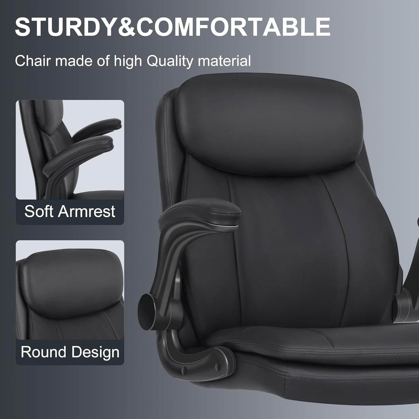 Adjustable Height Leather Chair - Loft&Timber