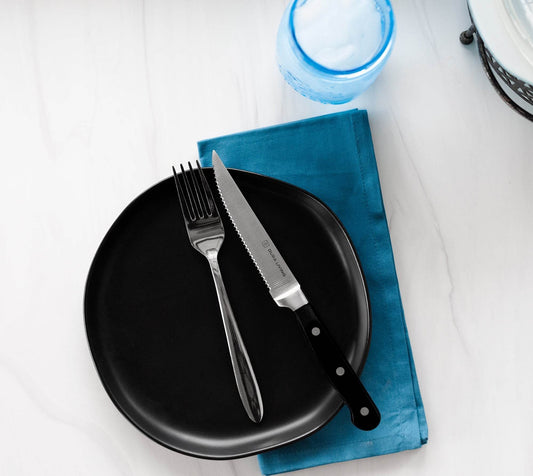 Superior Set of 8 Steak Knives - Black-1