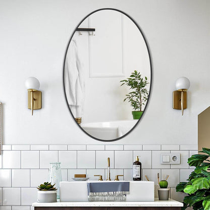 Oval Mirror 20X30 Black - Loft&Timber