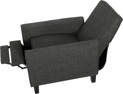 Emmie Fabric Recliner (Set of 2), Moss Gray, Dark Brown - Loft&Timber