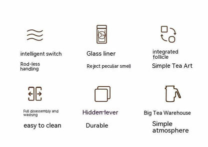 Top Pot Magnetic Suction Intelligent Timing Teapot | Automatic Filter & Elegant Cup - Loft&Timber