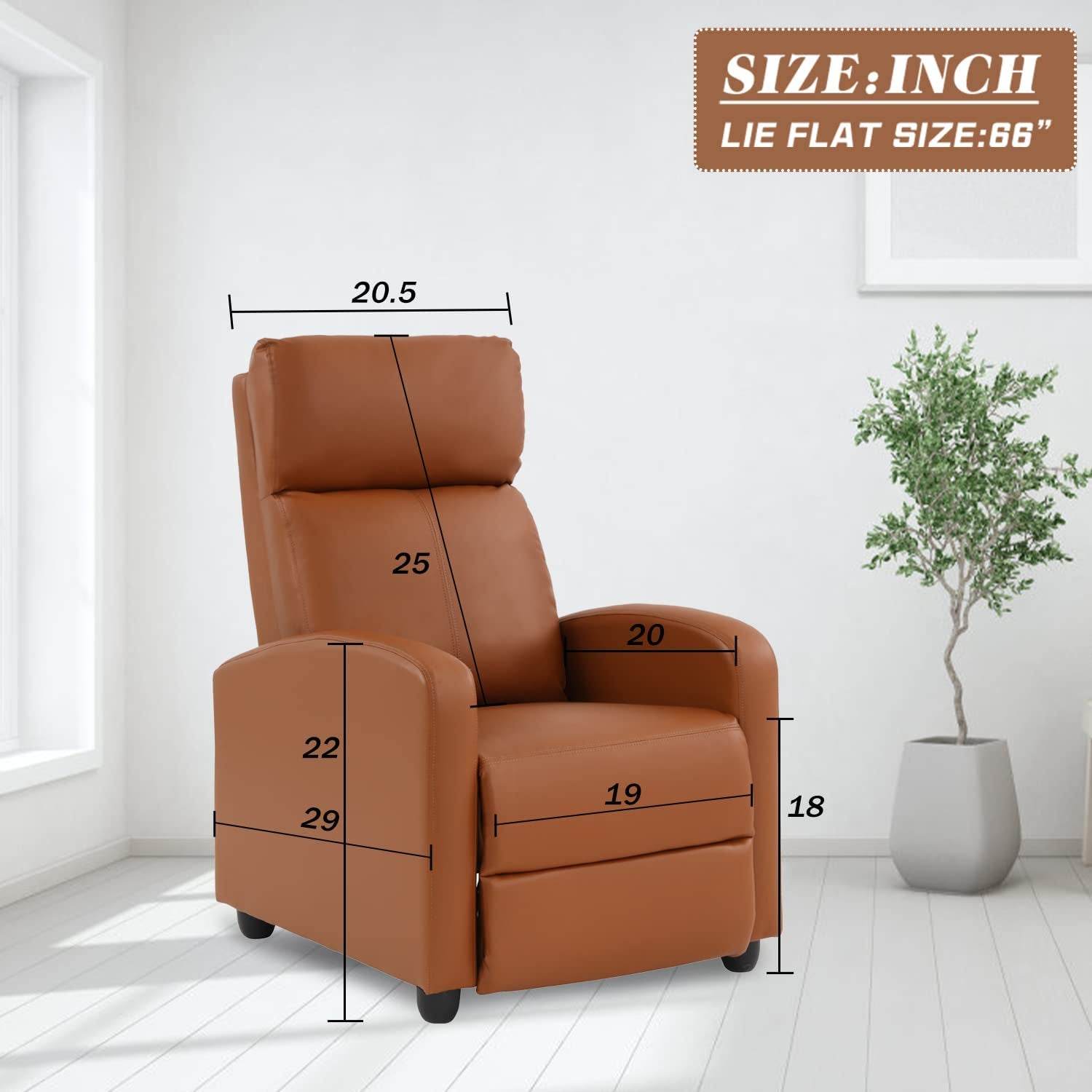 Recliner Chair for Living Room, Home Theater Seating - Loft&Timber
