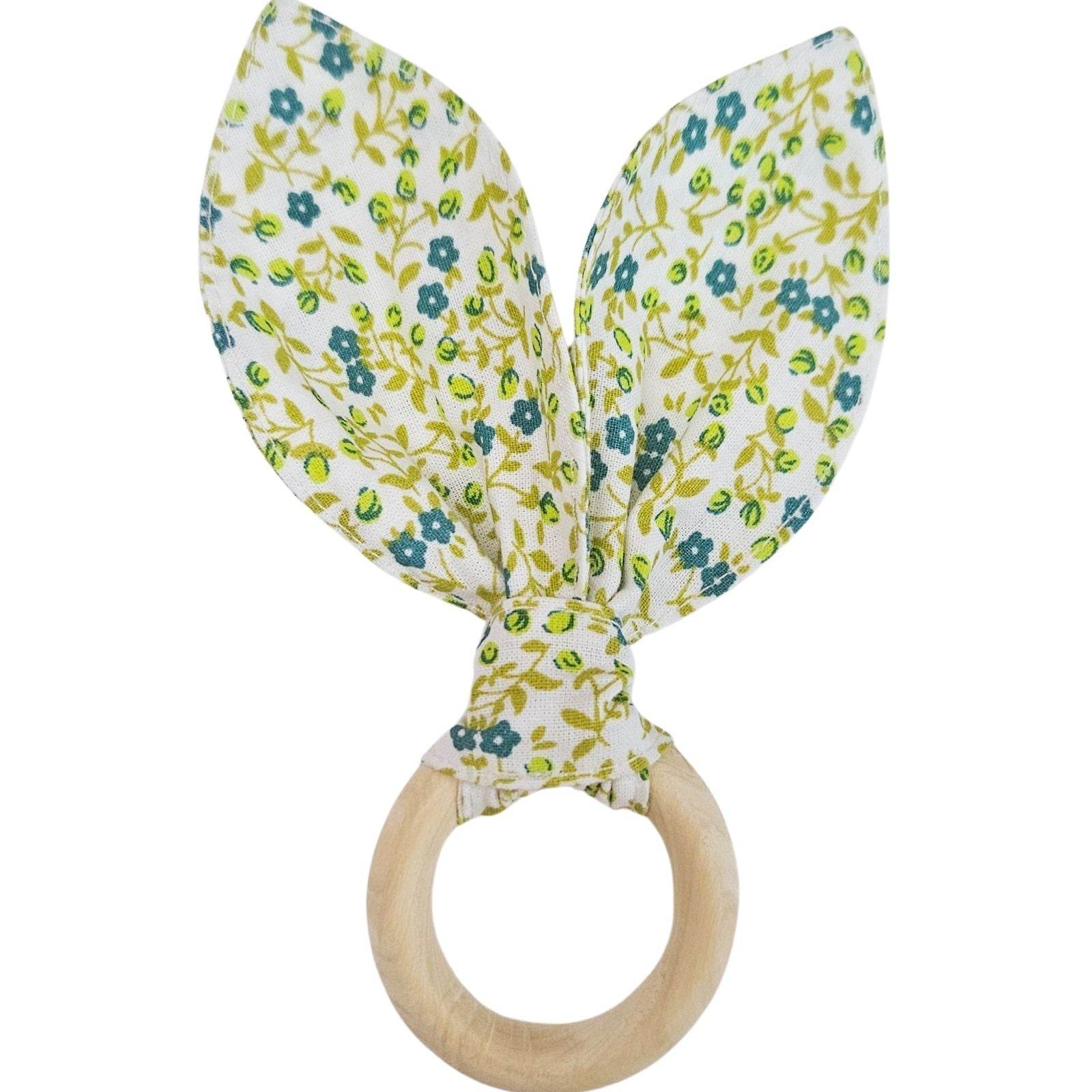 Maison Charlo | Easter Set of 4 Floral Lemon Bunny Ears Napkin Rings | Dining Table Decor - Loft&Timber