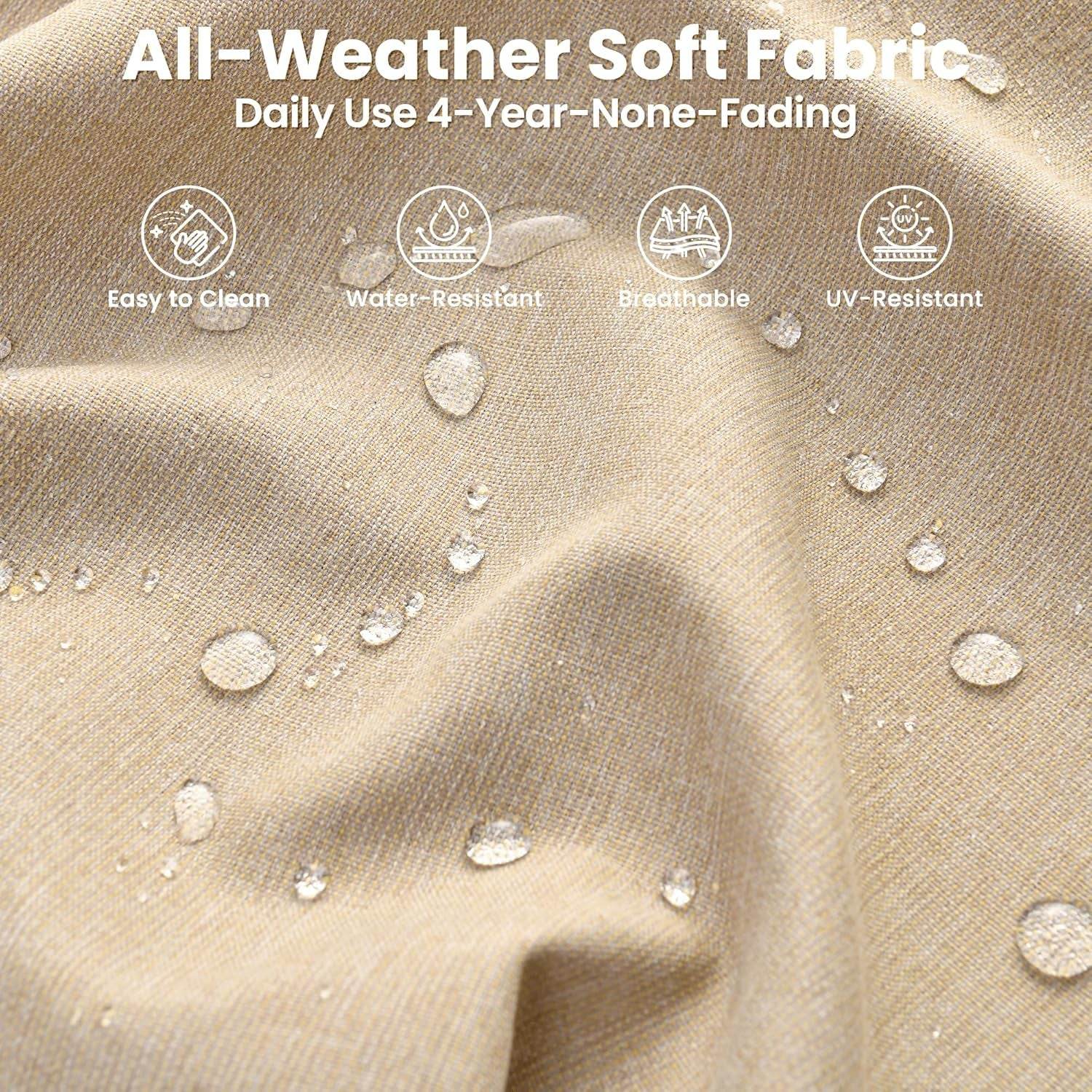 Modern Outdoor Wicker Furniture Set with Swivel Rocking Chairs - Loft&Timber