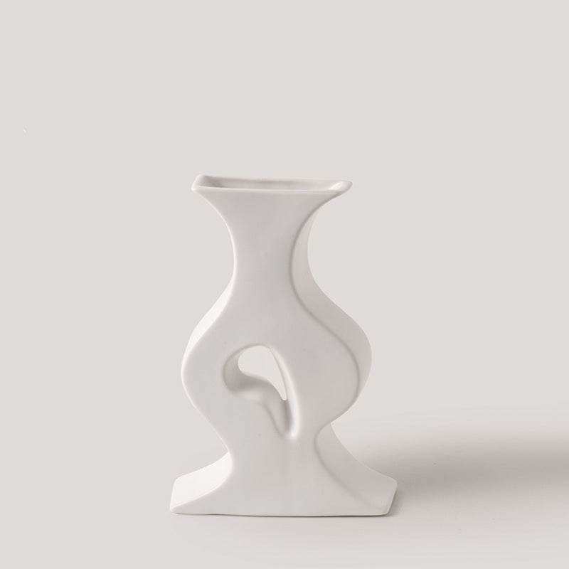 Ceramic Simple White Vase Nordic Home Decoration - Loft&Timber