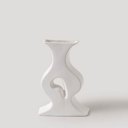 Ceramic Simple White Vase Nordic Home Decoration - Loft&Timber