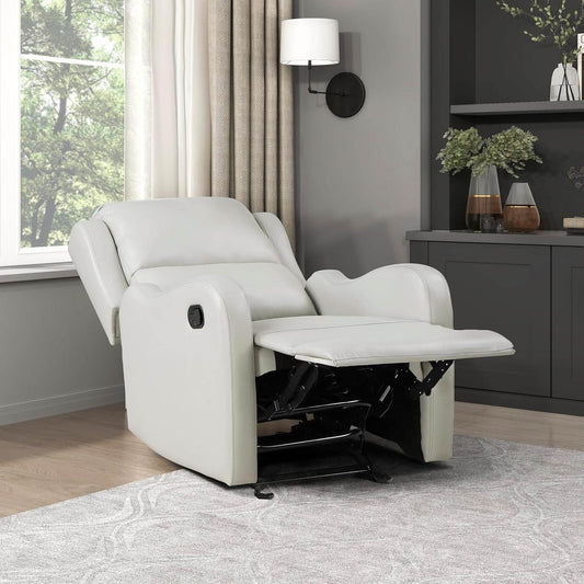 Recliner Chair Living Room Reclining Sofa Chair, Home Theater Seating Modern Recliner, Manual Recliner Sofa Chair for Living Room/Office/Apartment, Glider Recliner, Taupe - Loft&Timber