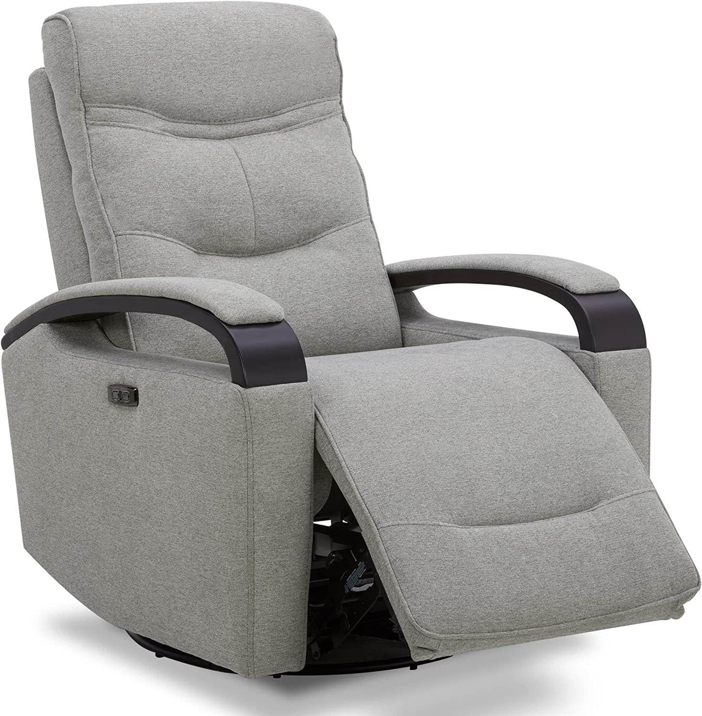 Fabric Power Swivel Glider Rocker Recliner Chair (Light Grey) - Loft&Timber