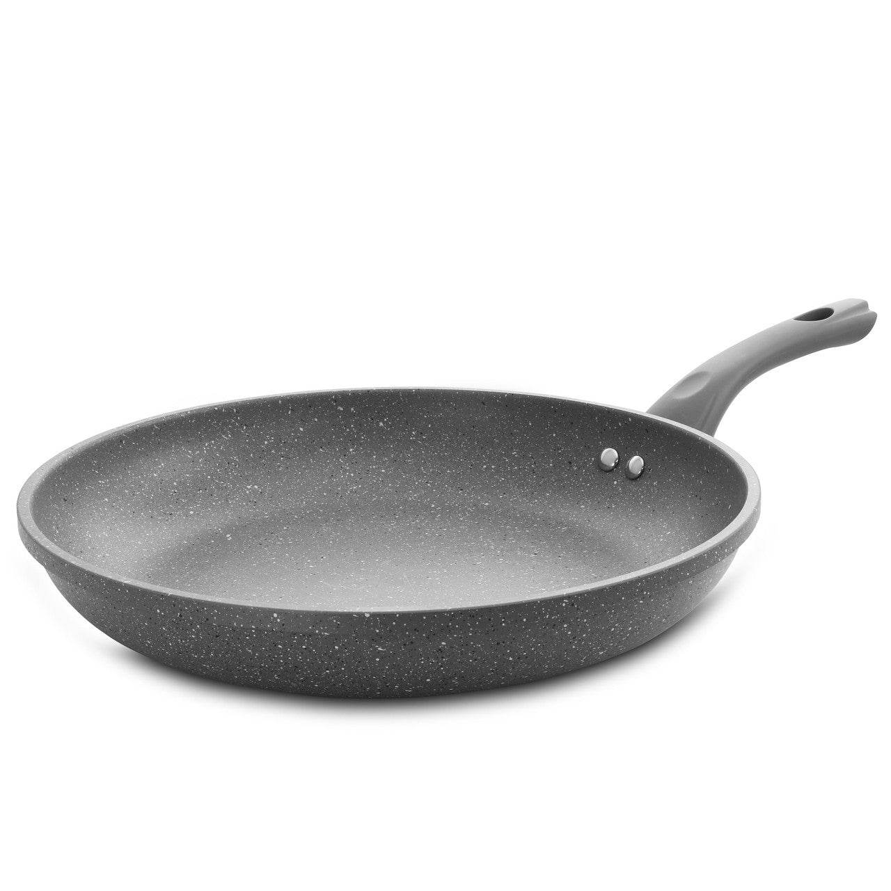 Oster Cuisine Echodale 12 Inch Aluminum Nonstick Frying Pan in Gray Speckle - Loft&Timber