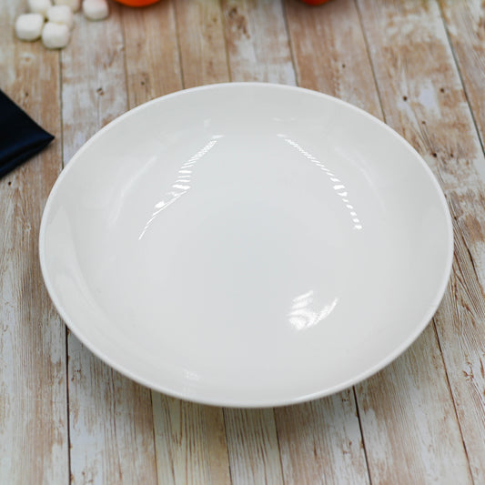 White Round Deep Plate 10" inch | 25.5 Cm - Loft&Timber