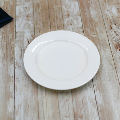 Set Of 12 Professional Rolled Rim White Dessert Plate 7" inch | 18 Cm - Loft&Timber