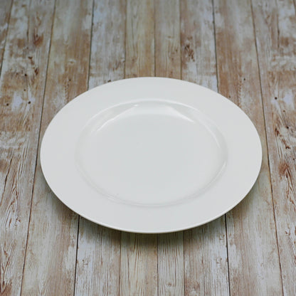 Professional Rolled Rim White Round Plate / Platter 12" inch | - Loft&Timber