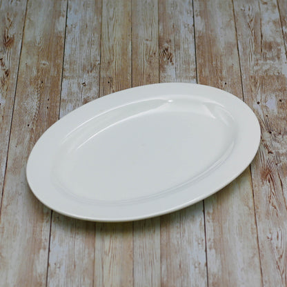 Professional Rolled Rim White Oval Plate / Platter 16" inch | - Loft&Timber