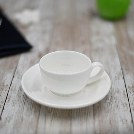 White 3 Oz | 100 Ml Coffee Cup & Saucer - Loft&Timber