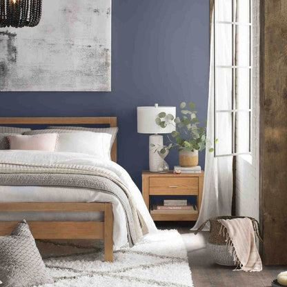 FarmHouse Traditional Rustic Acacia 1 Drawer Nightstand - Loft&Timber