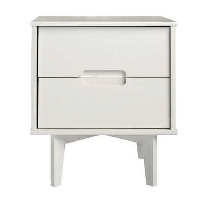 FarmHouse 2 Drawer Solid Wood Nightstand White - Loft&Timber