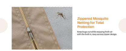 SeeHill 10' x 10' Gazebo with Steel Frame and Double Roof - Loft&Timber