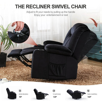Comhoma Recliner Chair Rocker with 360 Swivel - Loft&Timber