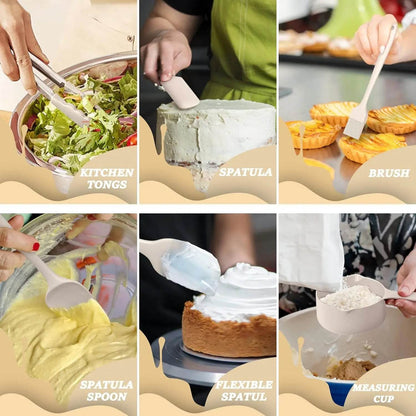 Mixing Bowls with Airtight Lids Set, 26PCS Stainless Steel Khaki Bowls - Loft&Timber