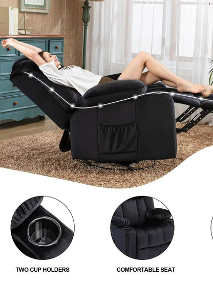 Comhoma Recliner Chair Rocker with 360 Swivel - Loft&Timber