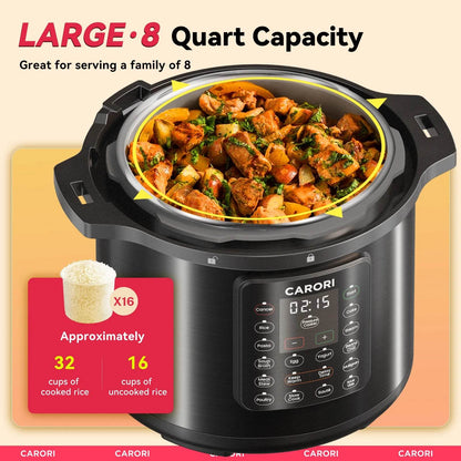 1200W 12-in-1 Electric Pressure Cooker 8Qt - Loft&Timber
