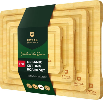 Cutting Board Set of 4, Bamboo - Loft&Timber