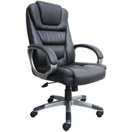 Ergonomic Black Faux Leather Executive Office Chair - Loft&Timber