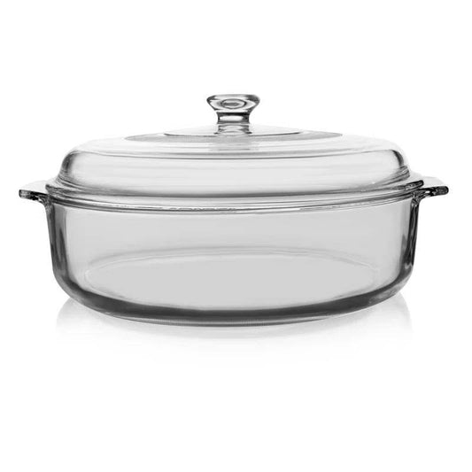 3-Quart Glass Bakeware Casserole Dish Dutch Oven with Oven-Safe Glass Lid - Loft&Timber