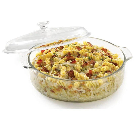 3-Quart Glass Bakeware Casserole Dish Dutch Oven with Oven-Safe Glass Lid - Loft&Timber