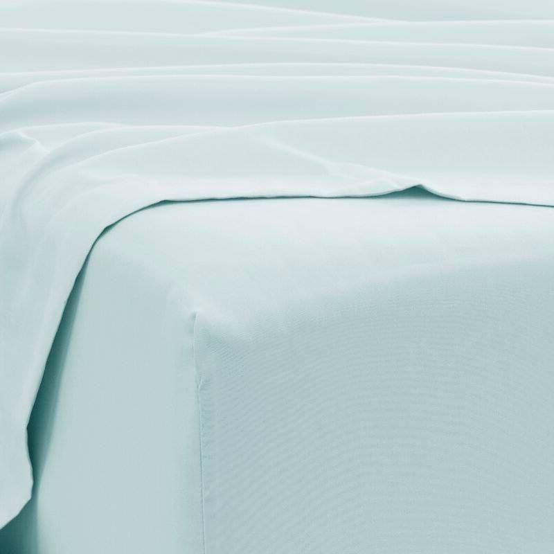 King Size Aqua 6 Piece Wrinkle Resistant Microfiber Polyester Sheet Set - Loft&Timber