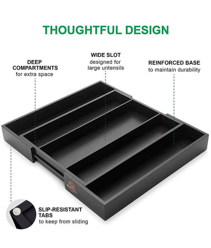 Black Utensil Organizer - Loft&Timber