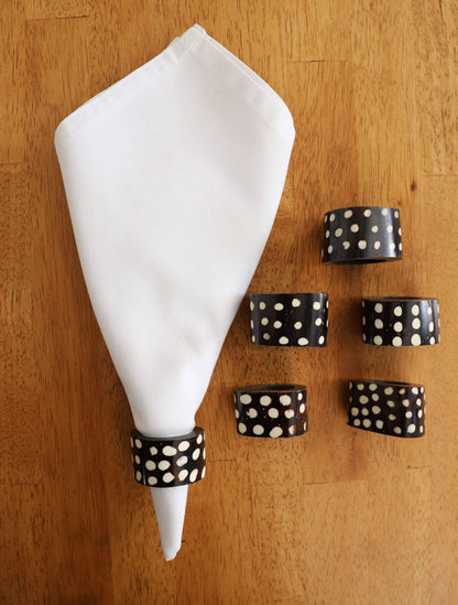 Bone Napkin Rings Set of 6 | Handmade in Kenya - Loft&Timber