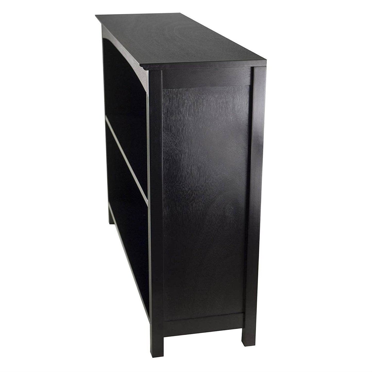 Espresso Sturdy 3 Tier Bookcase Shelf Dresser - Loft&Timber