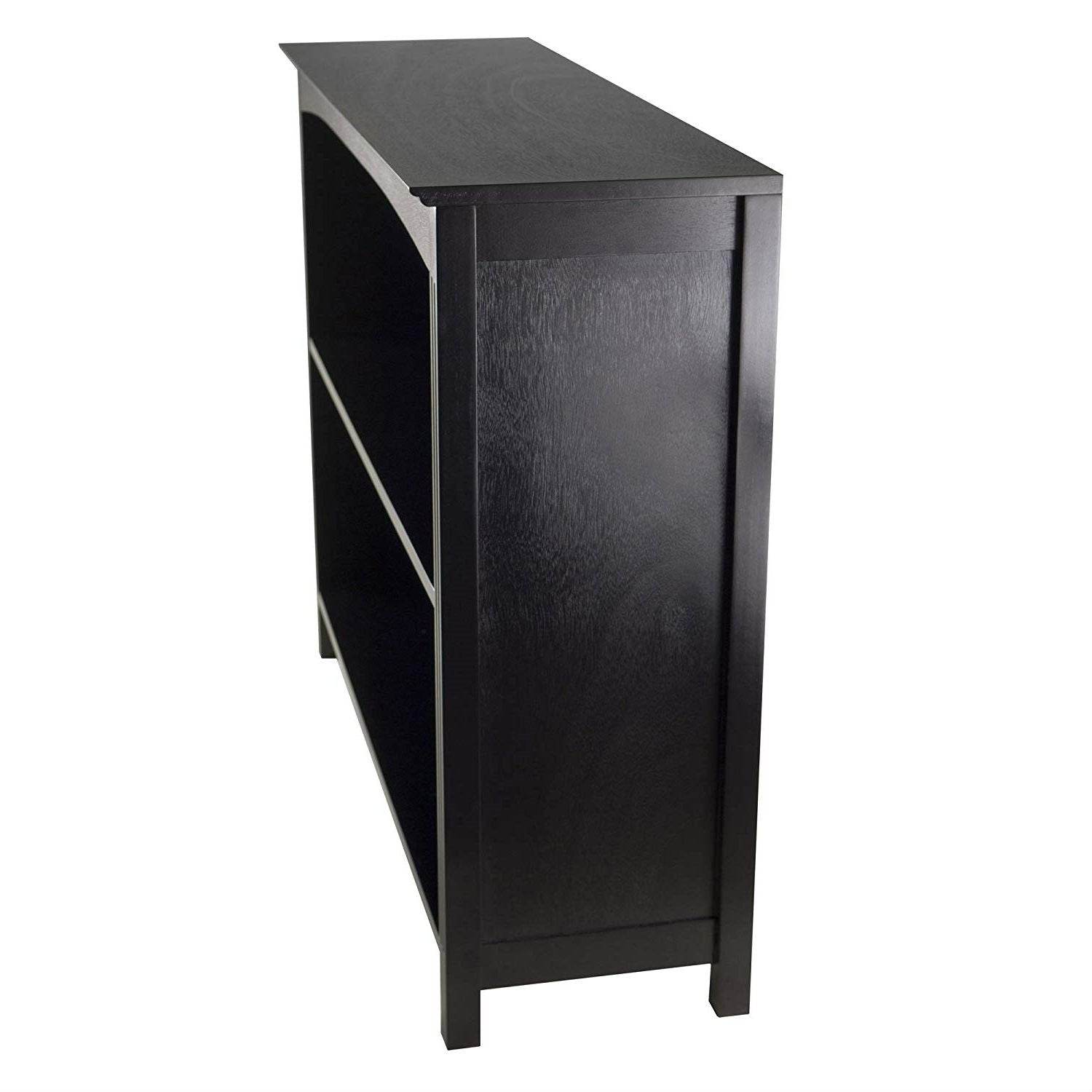 Espresso Sturdy 3 Tier Bookcase Shelf Dresser - Loft&Timber