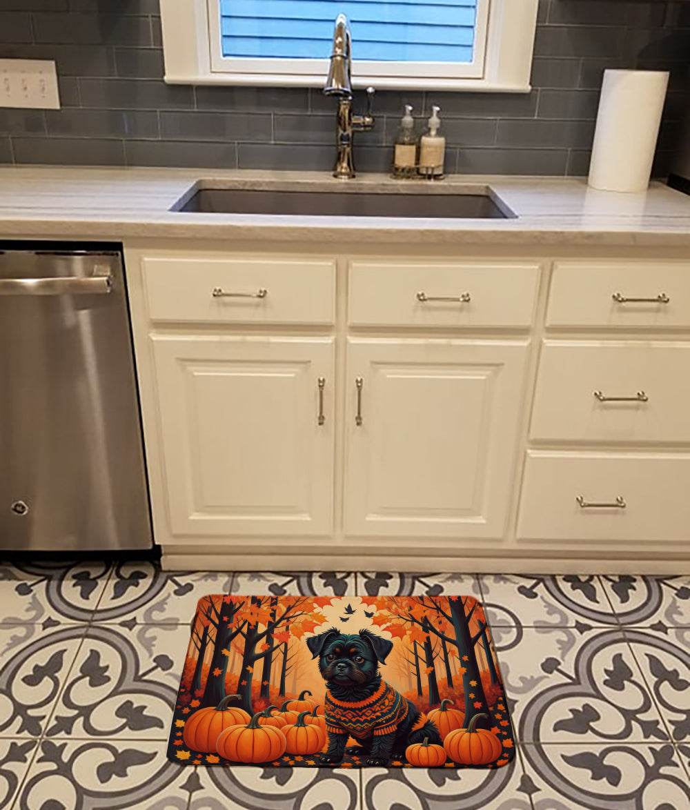 Affenpinscher Fall Memory Foam Kitchen Mat - Loft&Timber