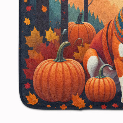 Red Basenji Fall Memory Foam Kitchen Mat - Loft&Timber