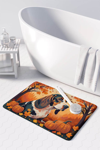 Basset Hound Fall Memory Foam Kitchen Mat - Loft&Timber