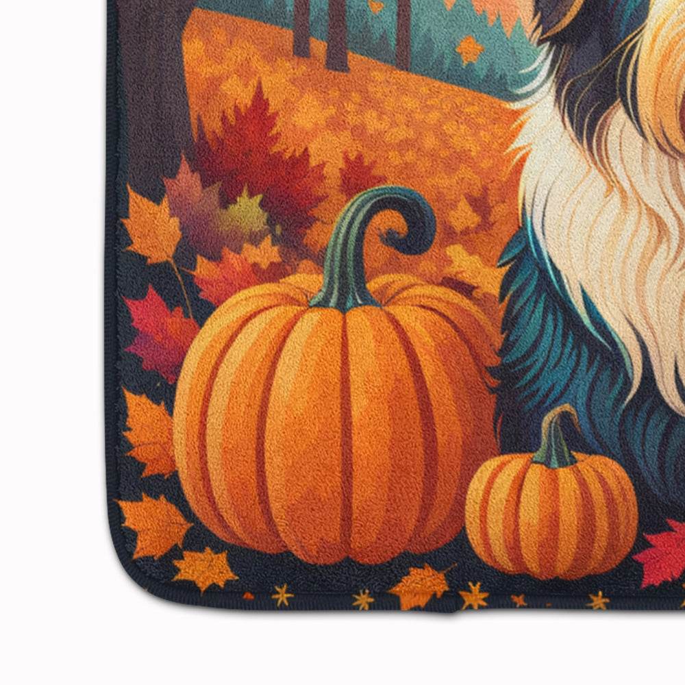 Bearded Collie Fall Memory Foam Kitchen Mat - Loft&Timber