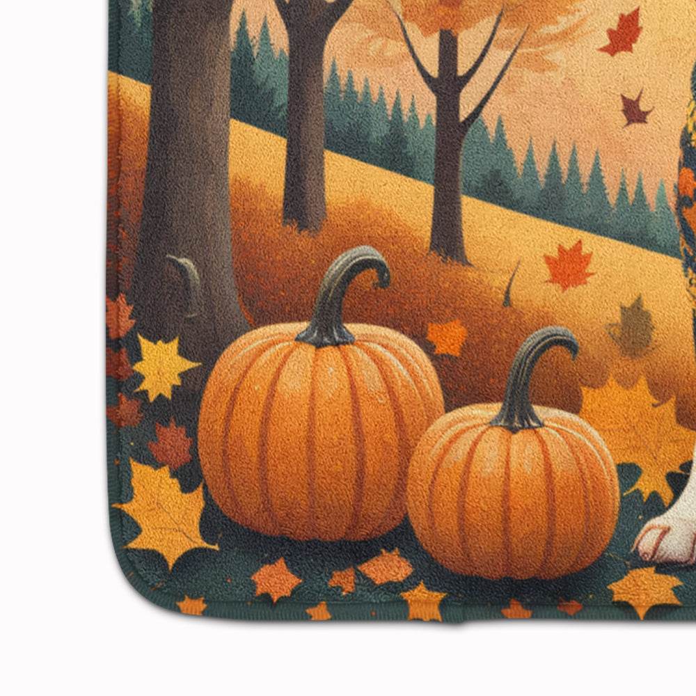 Boston Terrier Fall Memory Foam Kitchen Mat - Loft&Timber