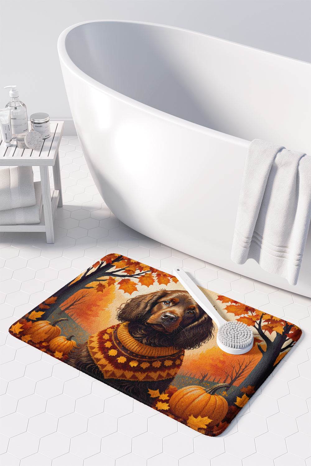 Boykin Spaniel Fall Memory Foam Kitchen Mat - Loft&Timber