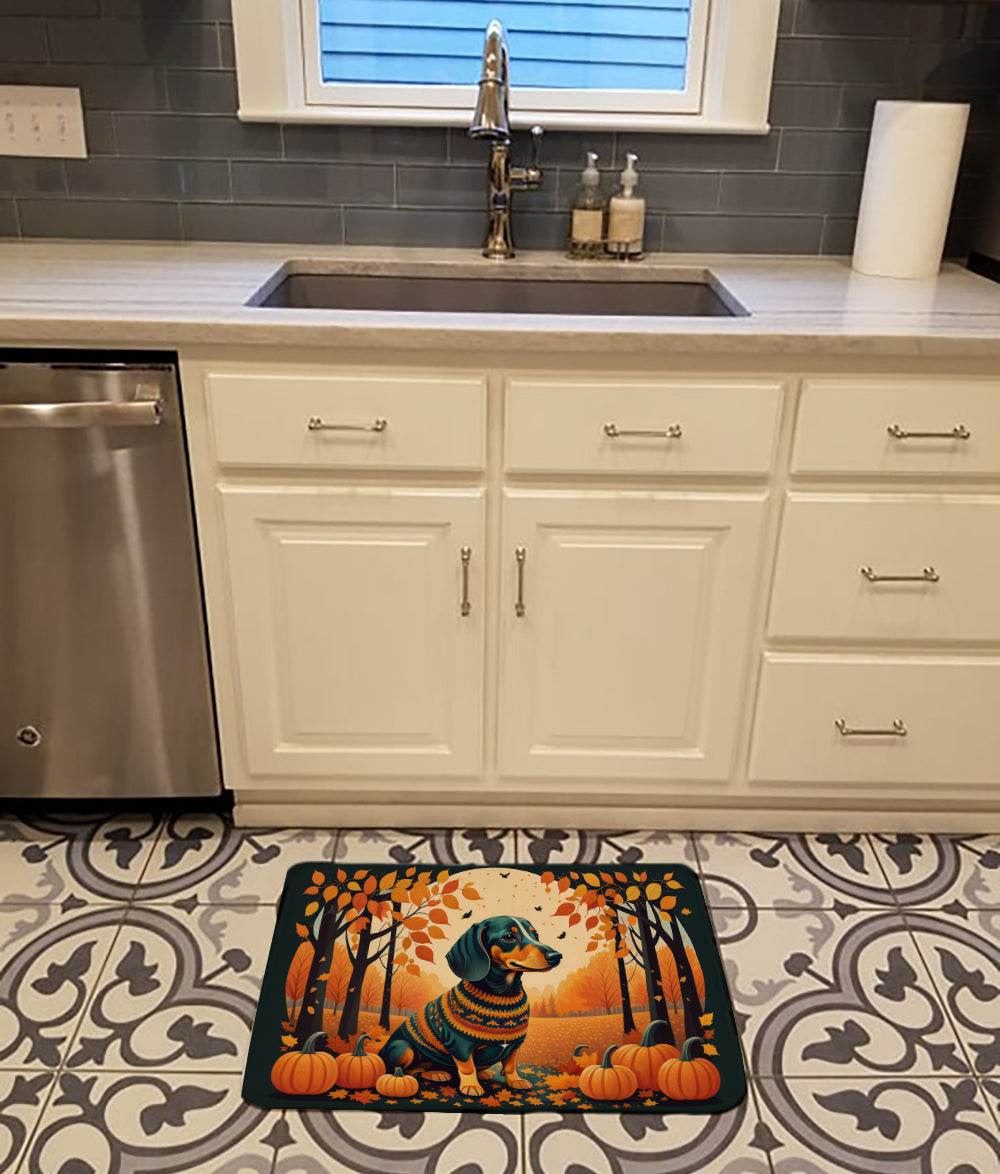 Dachshund Fall Memory Foam Kitchen Mat - Loft&Timber