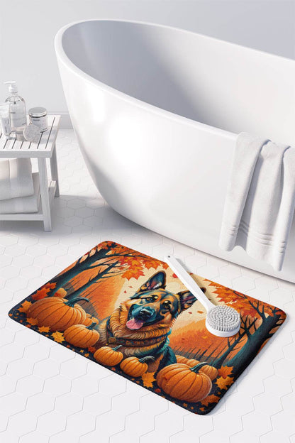German Shepherd Fall Memory Foam Kitchen Mat - Loft&Timber