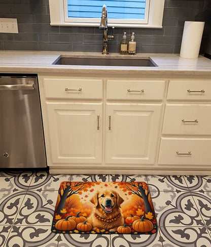 Golden Retriever Fall Memory Foam Kitchen Mat - Loft&Timber