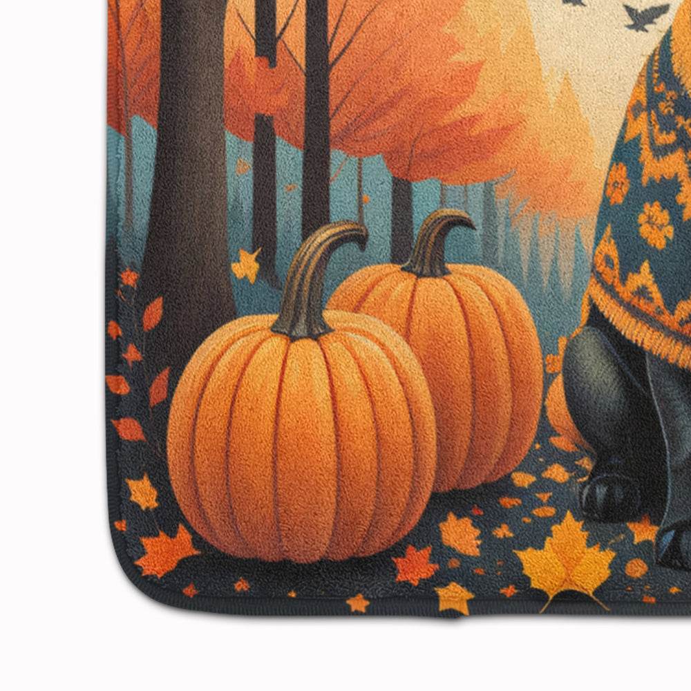 Black Pug Fall Memory Foam Kitchen Mat - Loft&Timber