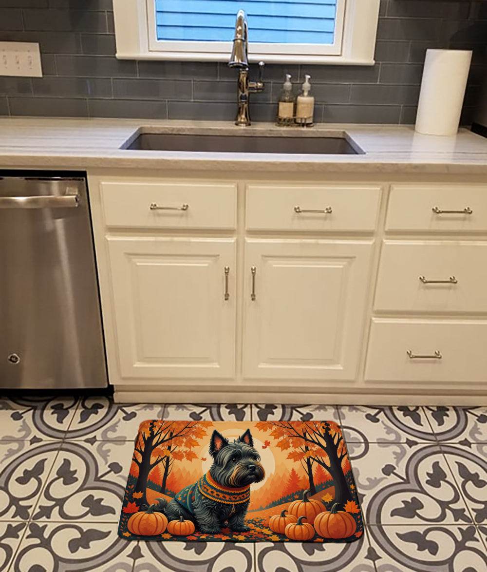 Scottish Terrier Fall Memory Foam Kitchen Mat - Loft&Timber