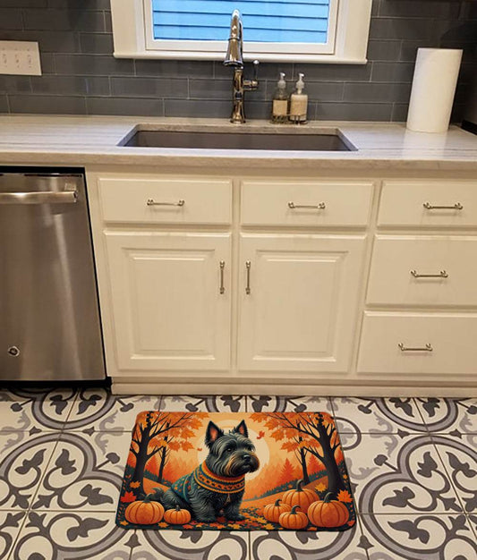 Scottish Terrier Fall Memory Foam Kitchen Mat - Loft&Timber