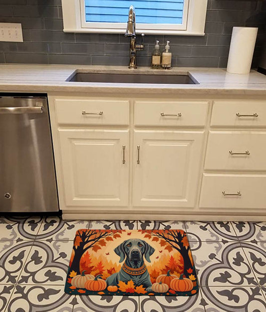 Weimaraner Fall Memory Foam Kitchen Mat - Loft&Timber