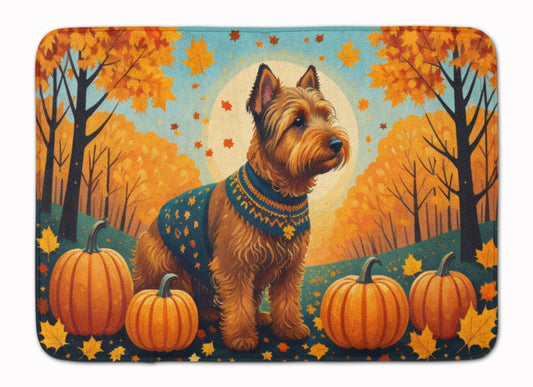 Welsh Terrier Fall Memory Foam Kitchen Mat - Loft&Timber